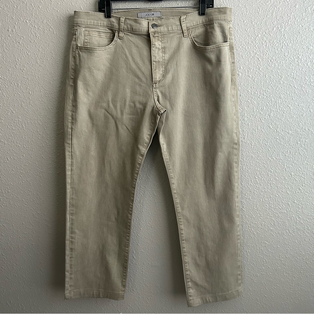Joe’s Jeans Tan Cashew The Brixton Stretch Straight‎ Narrow Twill Jeans